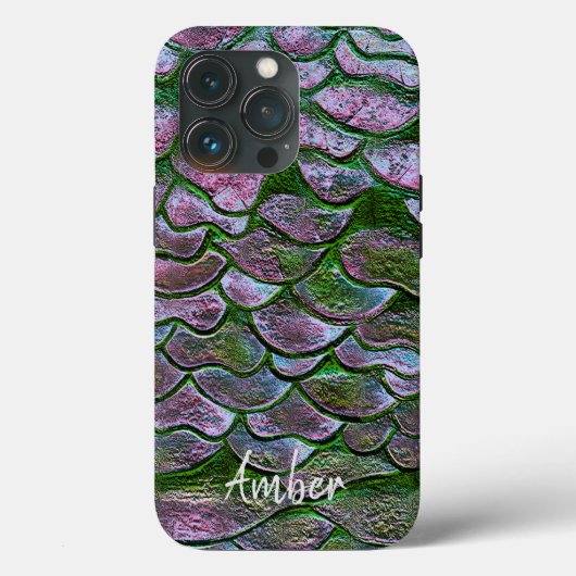 Paarse Roze Groene Metallic Patroon Persoonlijk Case-Mate iPhone Case (Achterkant)