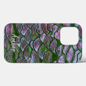 Paarse Roze Groene Metallic Patroon Persoonlijk Case-Mate iPhone Case (Achterkant (horizontaal))