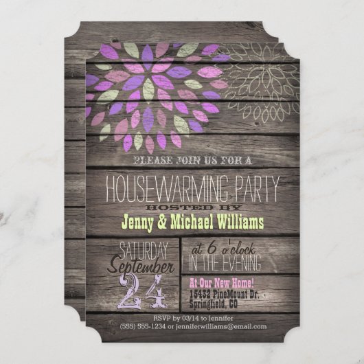 Paarse, Roze, Groene Roestpartij bij de opwarming  Kaart (Voorkant / Achterkant)