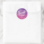 Paarse Roze Hand-lettered Dank u stickers (Tas)