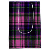 Paarse Roze Happy Halloween Plaid Gift Bag Medium Cadeauzakje (Achterkant)