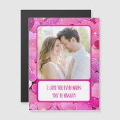 Paarse Roze Hart Als Je Hanger Fotokaart (Voorkant / Achterkant)