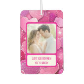 Paarse roze harten als je boos bent luchtverfrisser (Voorkant)