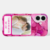Paarse Roze Harten Deel Mijn Frieten Case-Mate iPhone Case (Achterkant (horizontaal))