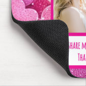 Paarse Roze Harten Deel Mijn Frieten Muismat (Hoek)