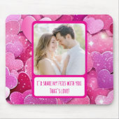 Paarse Roze Harten Deel Mijn Frieten Muismat (Voorkant)