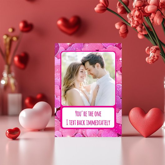 Paarse Roze Harten - Ik Stuur Onmiddellijk Terug F Feestdagen Kaart