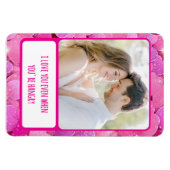 Paarse Roze Harten Je bent Hanger Flexibele Foto Magneet (Horizontaal)