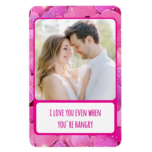 Paarse Roze Harten Je bent Hanger Flexibele Foto Magneet (Verticaal)