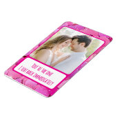 Paarse Roze Harten Tekst Terug Flexibele Magneet F (Linkerzijde)