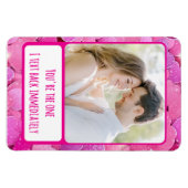 Paarse Roze Harten Tekst Terug Flexibele Magneet F (Horizontaal)