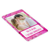 Paarse Roze Harten Tekst Terug Flexibele Magneet F (Rechterzijde)