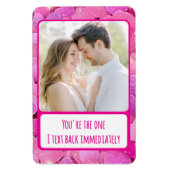 Paarse Roze Harten Tekst Terug Flexibele Magneet F (Verticaal)