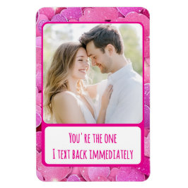 Paarse Roze Harten Tekst Terug Flexibele Magneet F