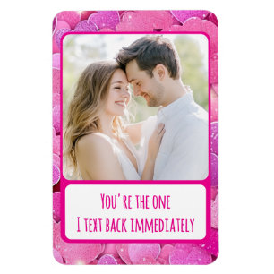 Paarse Roze Harten Tekst Terug Flexibele Magneet F