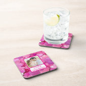 Paarse roze hartjes sms ik meteen terug bier onderzetter (Rechterzijde)