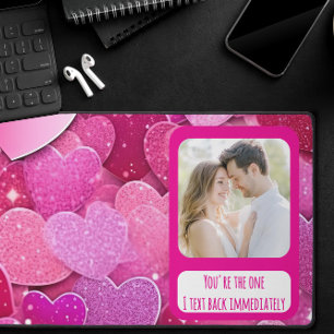 Paarse roze hartjes sms ik meteen terug bureaumat