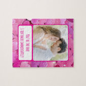Paarse roze hartjes sms ik meteen terug legpuzzel (Horizontaal)