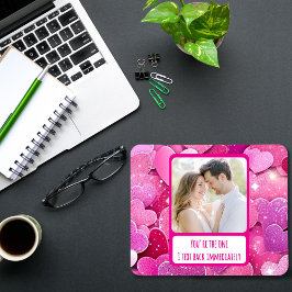 Paarse roze hartjes sms ik meteen terug muismat