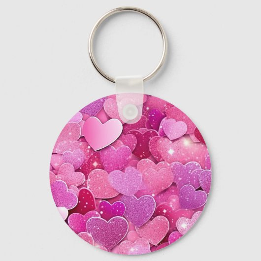 Paarse roze hartjes sms ik meteen terug sleutelhanger (Achterkant)