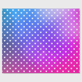 Paarse roze hartritmedankwampje cadeaupapier