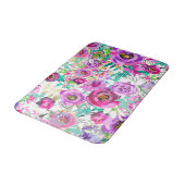 Paarse roze, heldere kleurrijke moderne bloemkool badmat (Gekanteld)