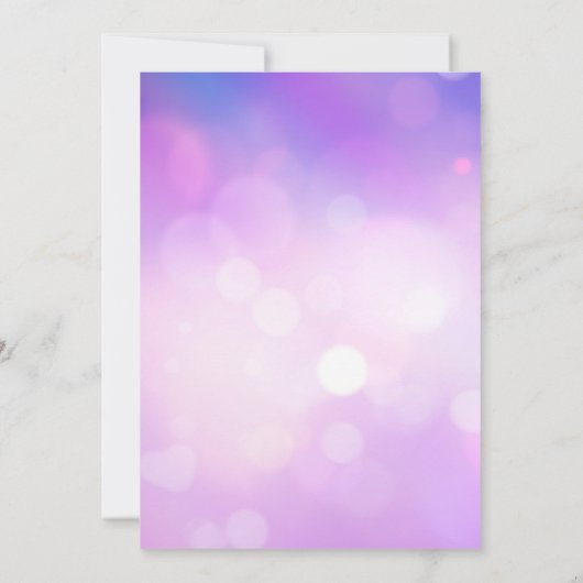 Paarse Roze Holo 16e Verjaardagsuitnodiging Kaart (Achterkant)