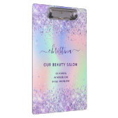 Paarse roze holografische business klembord (Rechts)