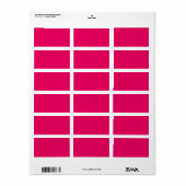 Paarse roze hoofdmap van Beet Aangepast Hot Magent Etiket (Full Sheet)