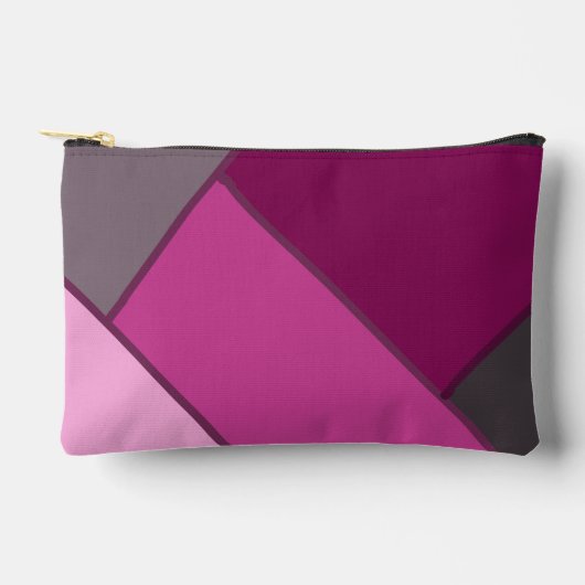 Paarse Roze Houtskool Kleurblok Etui (Voorkant)
