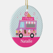 Paarse roze ijsje voor vrachtwagens keramisch ornament (Rechts)