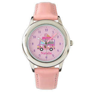 Paarse roze ijskap voor meisjes horloge
