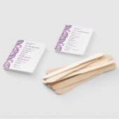 Paarse & Roze Indische Paisley Huwelijksprogramma Handwaaier (Niet-gemonteerd)