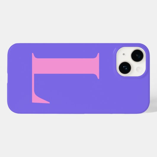 Paarse Roze Initiaal Gepersonaliseerd Monogram Ont Case-Mate iPhone Case (Achterkant (horizontaal))