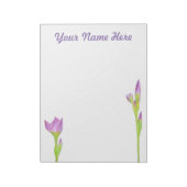 Paarse roze Iris Notitieblok (Linkerzijde)