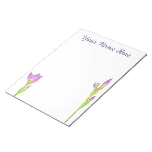 Paarse roze Iris Notitieblok (Schuin)