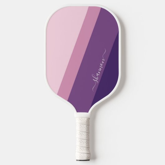Paarse roze kalligrafie Pickleball Paddle (Voorkant)