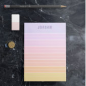 Paarse roze kleurige gele ombre-lijnen Naam toevoe Post-it® Notes