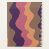 Paarse roze krommen Stripes kleurrijk Vet KUSTMAAT Planner (Achterkant)