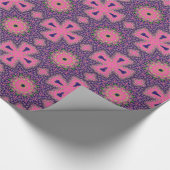 Paarse roze kruisgeometrisch tekenpapier cadeaupapier (Hoek)