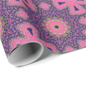 Paarse roze kruisgeometrisch tekenpapier cadeaupapier (Rol Hoek)