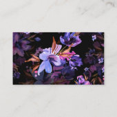 Paarse roze lavenderbloem in het luierraffinage informatiekaartje (Achterkant)