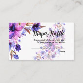 Paarse roze lavenderbloem in het luierraffinage informatiekaartje (Voorkant)