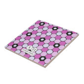 Paarse, roze, lavendere hexagons en cirkels patroo tegeltje (Zijkant)