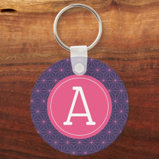 Paarse Roze Lazer Sleutelhanger (Voorkant)