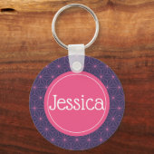 Paarse Roze Lazer Sleutelhanger (Voorkant)