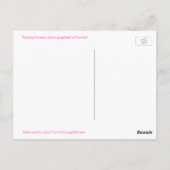 Paarse roze lentebloemen Briefkaart (Achterkant)