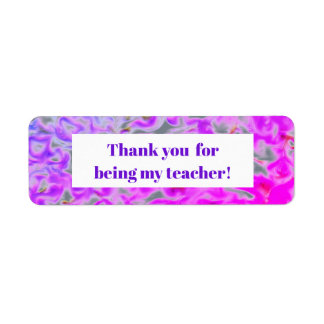 Paarse Roze Lerarendag Waardering Tie-Dye Bedankt Etiket