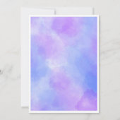 Paarse & Roze Leuke Verjaardagsfeestuitnodiging Kaart (Achterkant)