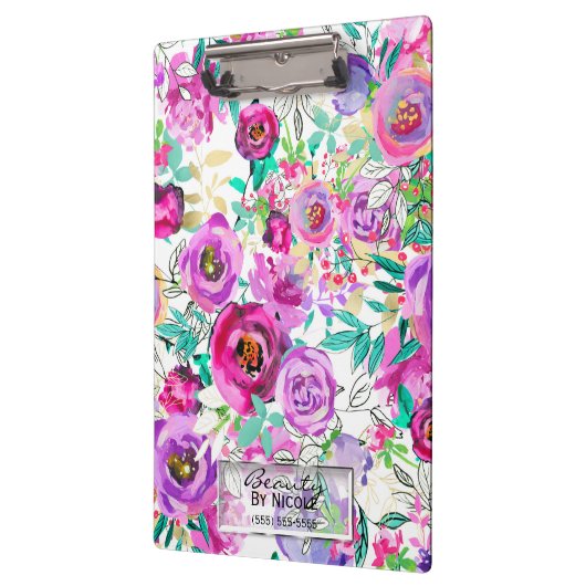 Paarse roze, licht gepersonaliseerd klembord (Links)